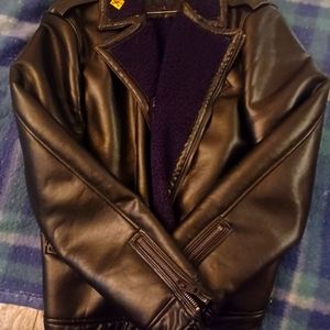 Mens express faux leather jacket